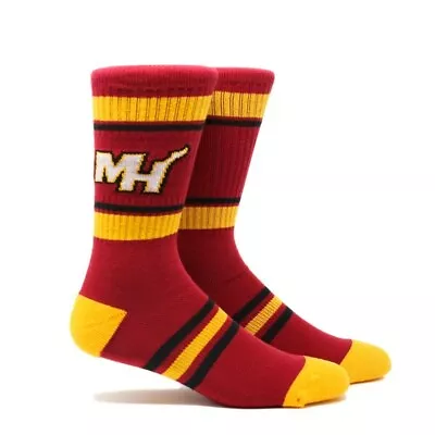 Miami Heat NBA Large Men Socks Fits 6-12 PKWY Crew Butler Bam Herro Jaquez Los • $9.95