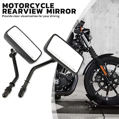 Rectangle Motorcycle Review Mirrors For Harley V ROD VROD VRSCF Muscle FLHTCU • $35.03