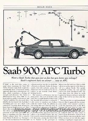 1982 SAAB 900 APC Turbo Road Test Original Car Review Print Article J680 • $9.56