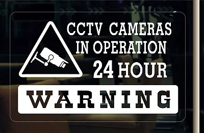 £3.39 • Buy 4 X Transparent Sticker CCTV Camera Recording  Vehicle Car Taxi Window White