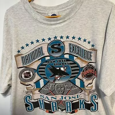 San Jose Sharks Graphic Ash Color Shirt Unisex Men Women S-5XL KTV4454 • $21.99