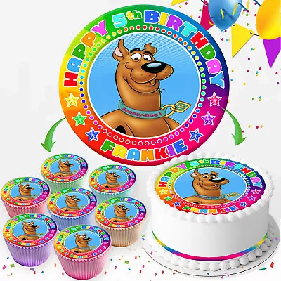 Scooby Doo Birthday Personalised Edible Cake Topper & Cupcake Toppers Iv244 • £6.09