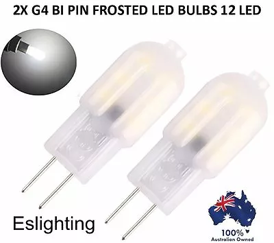 2x 12v G4 Bi Pin 12 Led 2835 Frosted Bulb Rv Motor Home Caravan Automotive Car   • $9.86