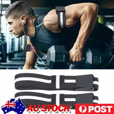 BFR Occlusion Bands Bodybuilding BFR Training Belts For Men Women (Black) • $11.83