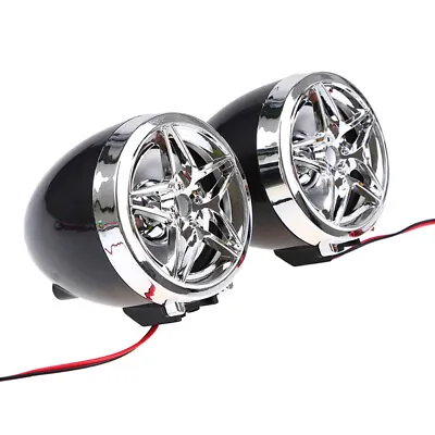 Pair Motorcycle Handlebar Audio System Radio Stereo 15W Speaker Universal • $38.75