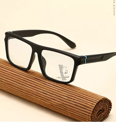 TR Frame Men Multifocal Reading Glasses Photochromic Reader Transition Blue Gray • $13.99