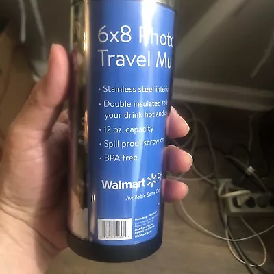 $10 • Buy 6x8 Photo 12 Oz. Travel Mug - Stainless Steel - Double Insulated - **NEW**