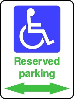 £2.27 • Buy Reserved Disabled Parking Sticker Sign [V6DDAA0012] Disability Access Notice