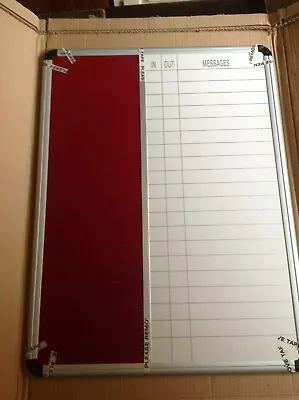 NOBO 20 SPACE WELCOME IN - OUT BOARD 1901963 - Size 620 Mm X 810 Mm Aprox. RED • £44.99