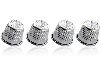 £4.95 • Buy 30x SILVER TONE Metal SEWING THIMBLES Set Closed Top Dressmakers Tailor Thimble