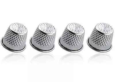 £4.95 • Buy 30x SILVER TONE Metal SEWING THIMBLES Set Closed Top Dressmakers Tailor Thimble