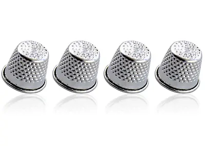 30x SILVER TONE Metal SEWING THIMBLES Set Closed Top Dressmakers Tailor Thimble • £4.95