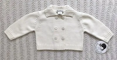 £16 • Buy Sarah Louise Boys Ivory Knitted Cardigan 12 Months