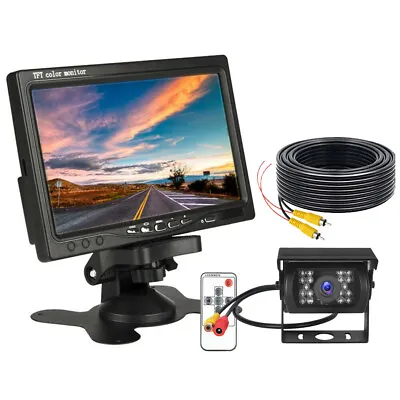 7  Monitor 12-24v HD Backup Camera Heavy Duty Night Vision Waterproof Caravan RV • $47.88