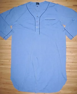 MAJESTIC Sleep Shirt NIGHTSHIRT Size L/XL Cotton Polyester BLUE 46 Inches • $19.99