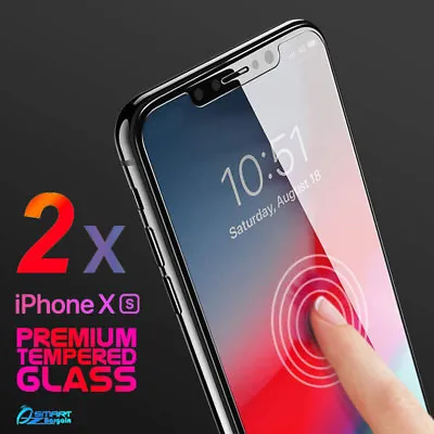 $4.99 • Buy 2 X Case Friendly Tempered Glass Screen Protector For IPhone Xs Max / IPhone XR