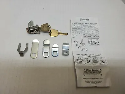 New GUARD SECURITY Universal 5-cam Mailbox Lock Cam Style With Clip 2 Keys • $8.95