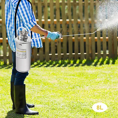 2 Gal Sprayer 0.2-0.4MPA Adjustable Nozzle Stainless Steel For Gardening Lawn • $74.10