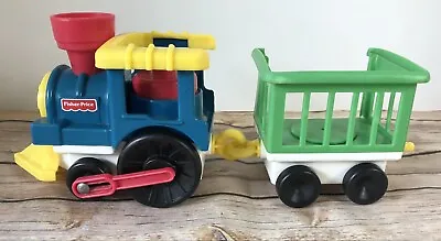 Vintage 1991 Fisher Price Little People Circus Train Engine & Green Car Only • $11.95