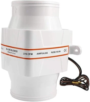 $28.99 • Buy 4  Electric In-Line Marine Bilge Air Blower 12V 270 CFM Quiet Boat White