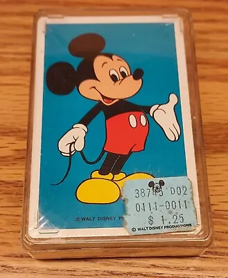 Mickey Mouse Playing Cards Walt Disney Disneyland Sealed Original Tag • $45