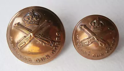 Two Original WWI Machine Gun Corps Other Ranks Brass Uniform Buttons • £14.99