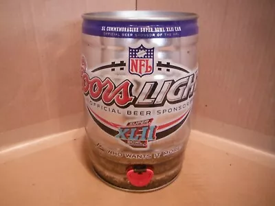 Coors Light  Superbowl Xlii  5 Liter Mini Beer Keg~goldencolorado #94 • $30