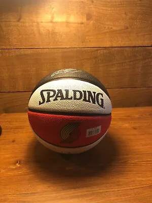 Damian Lillard Blazers Spalding Autographed Signed Mini Basketball Red White • $349.99