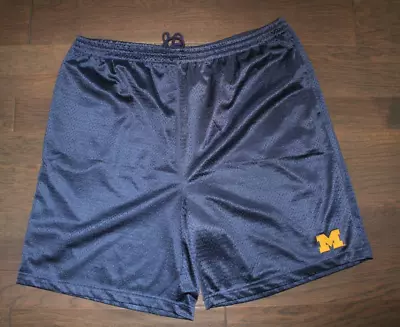 NCAA Men's Navy Blue Michigan Basketball Shorts Size XL Drawstring/Elastic Waist • $22.50