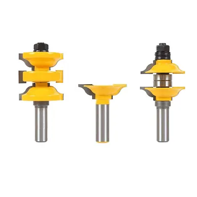 3Pcs Ogee Rail & Stile Raised Panel Cabinet Door Router Bit Set 1/2'' Shank • £36.95