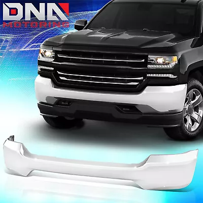 For 2016-2019 Silverado 1500 LD Chrome Front Bumper W/o Sensor & Fog Light Holes • $255.99