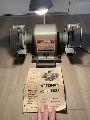 Craftsman 1/2 H.P. 1978 Bench Grinder 6” 397.19340 Excellent Condition • $204.95