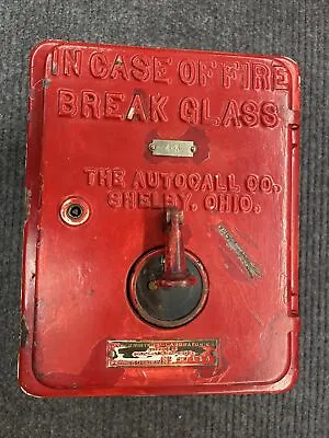 Vintage Autocall In Case Of Fire Break Glass Fire Alarm Station Very Rare! 4-3 • $260.99