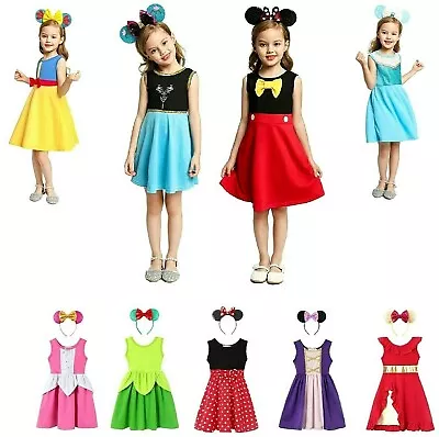 Kids Girls Party Dress Fancy Dress Up Role Play Costume  Party Princes Cosplay  • £11.90