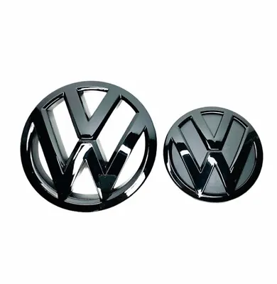 2012-15 VW Tiguan OEM Gloss Black Front Grille AND Rear Trunk Emblems 2PC • $53.99