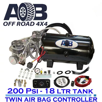 48822050 12V Double Ended Air Compressor Full System 200psi 18L Tank Dual Tog... • $831