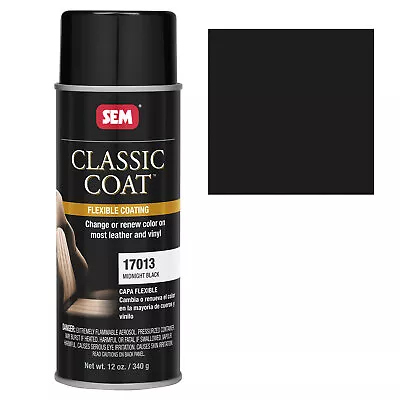 SEM Classic Coat Midnight Black Vinyl Leather Car Paint SEM 17013 • $15.99