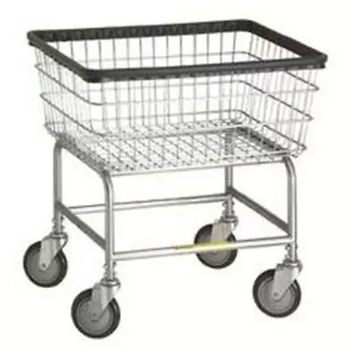 R&B Wire 100D Narrow Wire Frame Metal Laundry Cart - Chrome • $194.65
