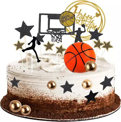 22 Pcs Basketball Cake TopperBasketball Theme Cake Topper Basketball Cupcake To • $13.03