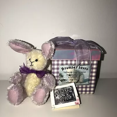 Bramber Bears Lily-Lavender Miniature 6” In Mohair Rabbit Bunny With Box Tagged • £35