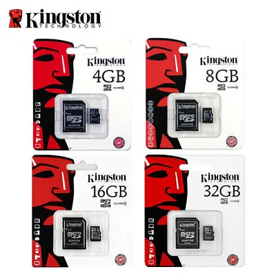 4GB 8GB 16GB 32GB Kingston Micro SD SDHC Memory Card Class 4 TF Card For Phone • $14.29