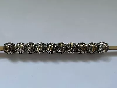 $85 • Buy PANDORA Two Tone Silver &14k Gold Letter Charm 790298 Stock Added_CDMRSTOPUVY
