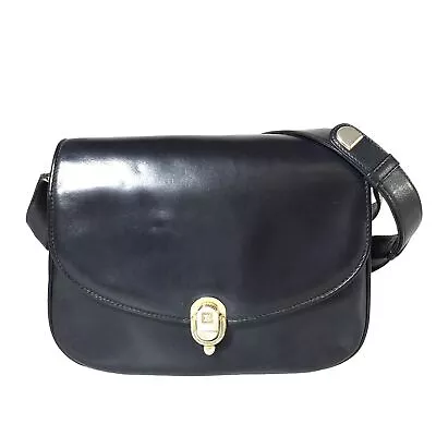 CELINE Bag Shoulder Bag Leather Black M04 Vintage Authentic • $202.50