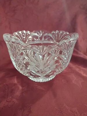 Fifth Avenue Handcut Full Lead Scallop Rim Crystal Serving Bowl Made In Poland • $14.99