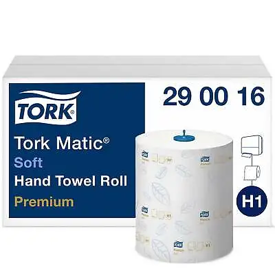 Tork Matic Premium Soft Hand Towel Roll White 2Ply - 100mtrs - Case Of 6 Rolls • £85.19