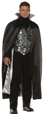 Skull Vest Cape Set Adult Men's Costume Cloack Gothic Vampire Halloween • $50.99