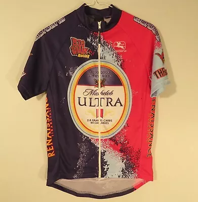 GIORDANA Mens Medium Biking Cycling Jersey Shirt Michelob Ultra Big Shark • $9.99