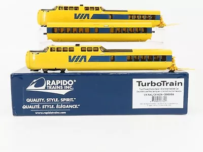 HO Rapido 200006 VIA Rail TurboTrain Gas Turbine Set W/ DCC & Sound - Bad Gears • $449.95