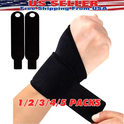 Wrist Brace Sports Band Wrap Adjustable Support Gym Strap Carpal Tunnel Bandage • $3.98