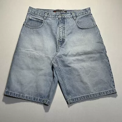 Southpole Jean Shorts Men’s Size 36 Blue Jorts Baggy Long Hip Hop Y2K 90s • $24.95